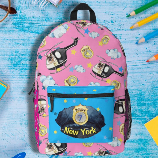 Imprimé Sac à dos fille casquette de police et impression  (Créateur téléchargé)
