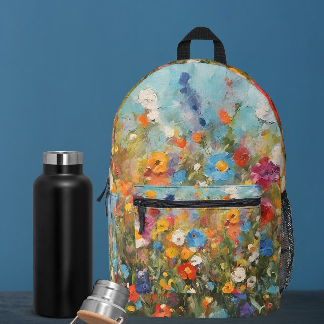Imprimé Sac à dos Fleurs sauvages colorées (Créateur téléchargé)