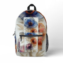 Sac à dos floral avec Arrière - plan blanc | Ev De