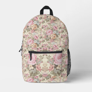 Imprimé Sac à dos floral rose coupé sac à coudre