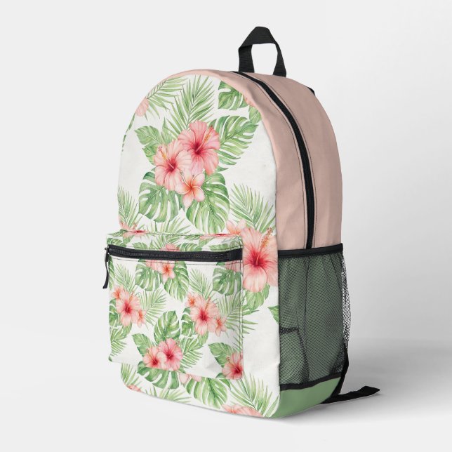Imprimé Sac à dos floral tropical (Coin arrière droit)