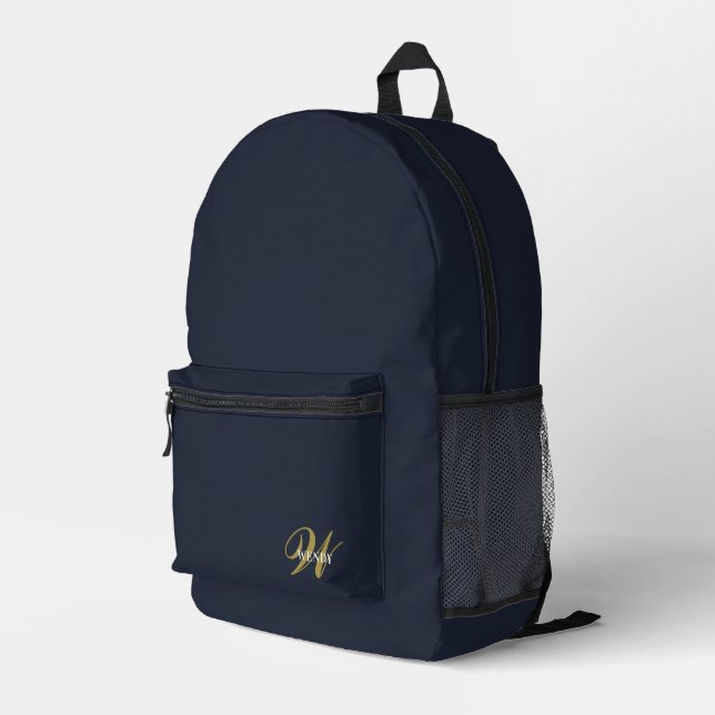 Imprimé Sac à dos garçon personnalisé avec monogramme init (Coin arrière droit)