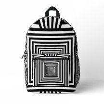 Sac à dos géométrique 3D noir et blanc — Style an