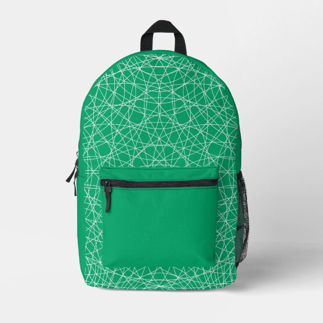 Imprimé Sac à dos géométrique Emerald - Personnalisable (Recto)