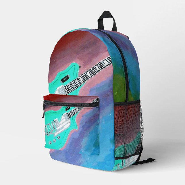 Imprimé Sac à dos Green Guitar  (Coin arrière droit)