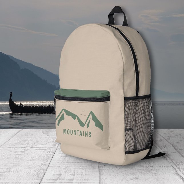 Imprimé Sac à dos Green Mountains (Green Mountains Light Brown Backpack)