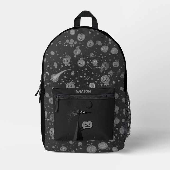 Imprimé Sac à dos Halloween personnalisé avec Citrouille É (Recto)