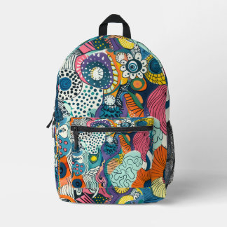 Imprimé Sac à dos hippie à motif botanique