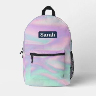 Imprimé Sac à dos holographique iridescente personnalisabl