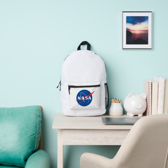 Imprimé Sac à dos iconique de la NASA (Blanc Fusée) (Insitu)