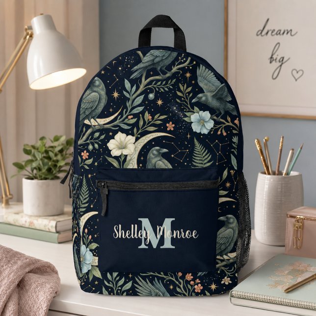 Imprimé Sac à dos Lune Céleste et Floral (Créateur téléchargé)