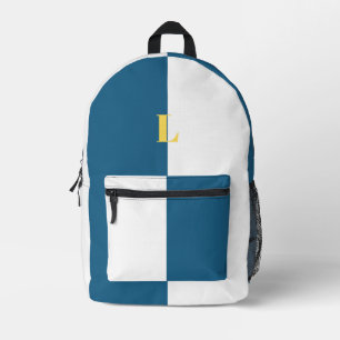 Imprimé Sac à dos minimaliste personnalisé bleu marine et