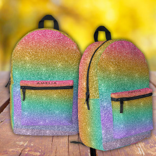 Imprimé Sac à dos moderne pour fille avec paillettes arc-e