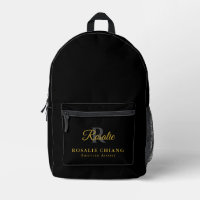 Sac à dos monogramme personnalisé avec nom et titr