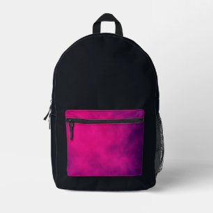 Imprimé Sac à dos noir avec poche rose néon - Personnalise