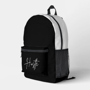 Imprimé Sac à dos noir et blanc - Sac à dos citation Hustl