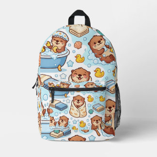Imprimé Sac à dos Otter Bubble Bath – Motif mignon et cosy