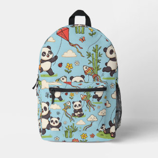 Imprimé Sac à dos Panda Kite – Jardin printanier Mignon