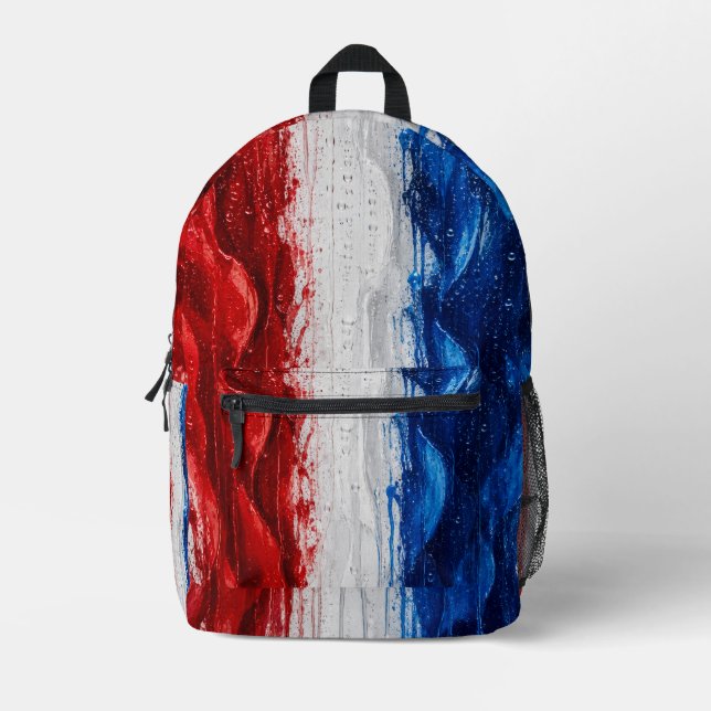 Imprimé Sac à dos patriotique Rouge Blanc et Bleu (Recto)