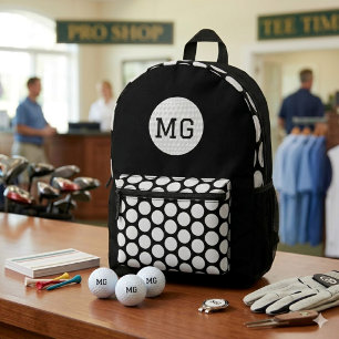 Imprimé Sac à dos personnalisé à motif de balle de golf