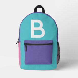 Imprimé Sac à dos personnalisé avec bloc de couleur rétro
