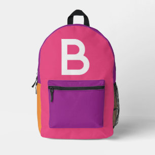 Imprimé Sac à dos personnalisé avec bloc de couleur rétro