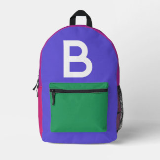 Imprimé Sac à dos personnalisé avec bloc de couleur rétro