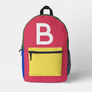Imprimé Sac à dos personnalisé avec bloc de couleur rétro