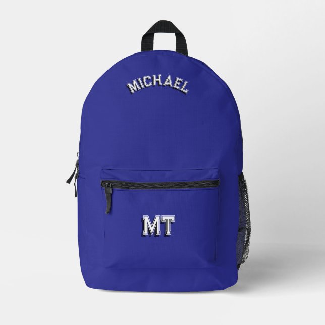 Imprimé Sac à dos personnalisé avec monogramme initiale po (Recto)