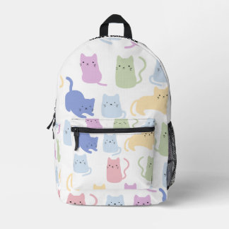 Imprimé Sac à dos personnalisé avec motif de chat pastel K