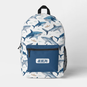Imprimé Sac à dos personnalisé avec motif de requin pour g