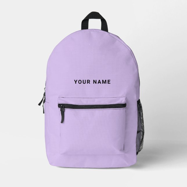 Imprimé Sac à dos personnalisé avec nom en violet clair la (Recto)