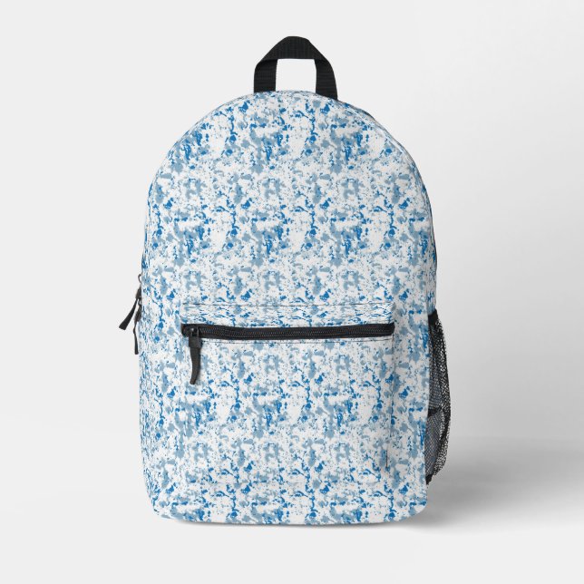 Imprimé Sac à dos personnalisé bleu côtier avec nom (Recto)