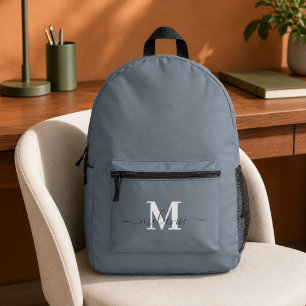 Imprimé Sac à dos personnalisé bleu poussiéreux moderne av