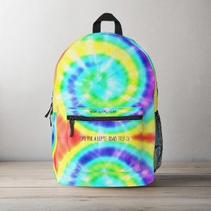 Imprimé Sac à dos personnalisé coloré Rainbow Tie Dye