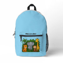 Sac à dos personnalisé d'animaux de la jungle – Sa