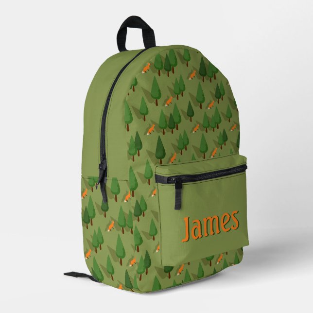 Imprimé Sac à dos personnalisé de l'école Fox & Forest (Coin arrière gauche)