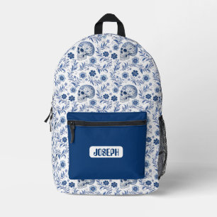 Imprimé Sac à dos personnalisé motif Gzhel crâne