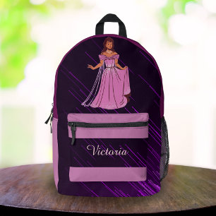 Imprimé Sac à dos personnalisé pour filles Princesse Viole