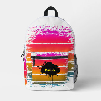 Imprimé Sac à dos personnalisé Retro Rainbow Sunset Splatt