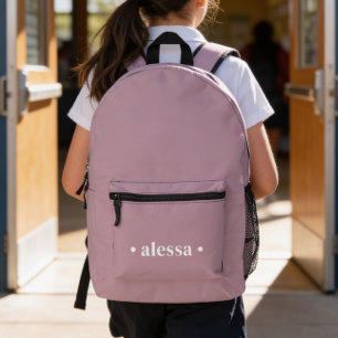 Imprimé Sac à dos personnalisé rose moderne pour fille