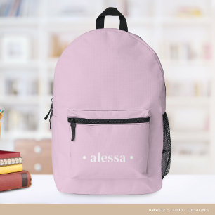 Imprimé Sac à dos personnalisé rose pâle pour fille jolie