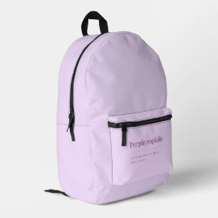 Imprimé Sac à dos Porphyrophile : Pour l'amour du pourpre
