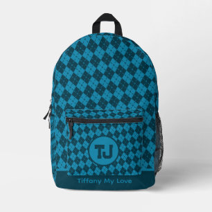 Imprimé Sac à dos pour Ado monogramme chic préscolaire