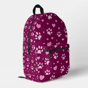 Imprimé Sac à dos pour Empreinte de patte rose mignon et M