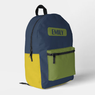 Imprimé Sac à dos pour enfants à bloc de couleur - Nom per