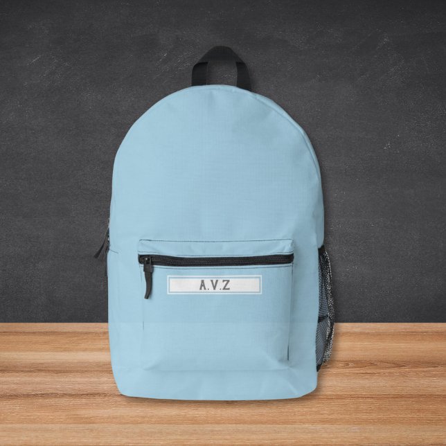 Imprimé Sac à dos pour enfants avec initiales - Retour à l (Kids School Backpack Monogrammed Initials)