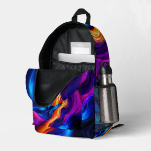 Imprimé Sac à dos pour enfants Neon Flow Abstract