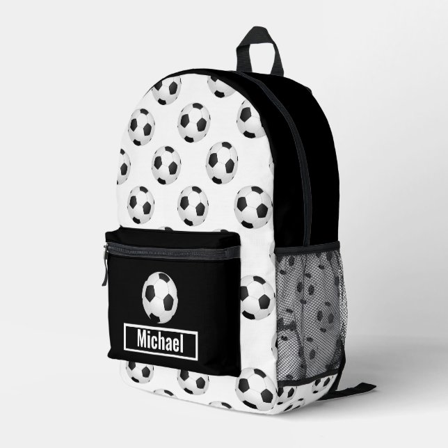 Imprimé Sac à dos pour garçons footballeurs avec nom perso (Coin arrière droit)
