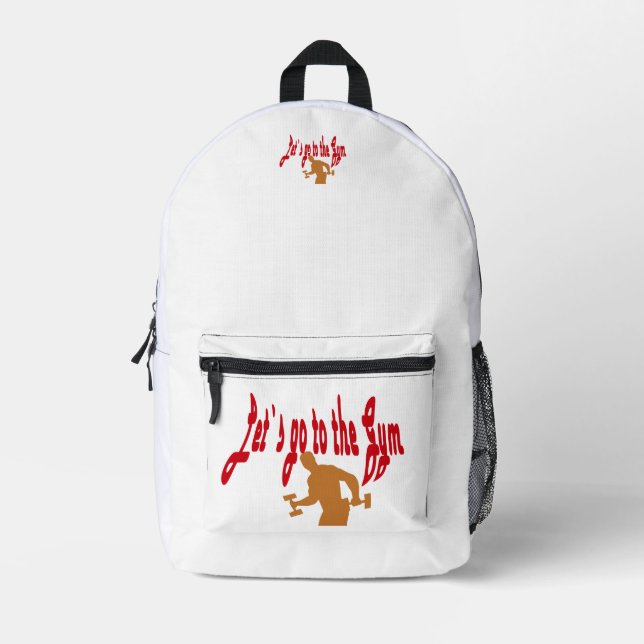 Imprimé sac à dos pour salle de sport et entraînement (Recto)